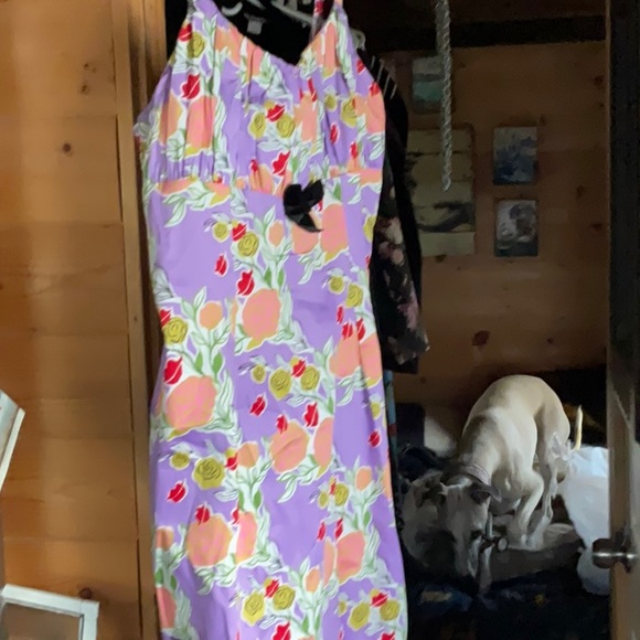 New with tags Pinup Couture Mary Blair lips and roses dress, size 2X. - Picture 3 of 3